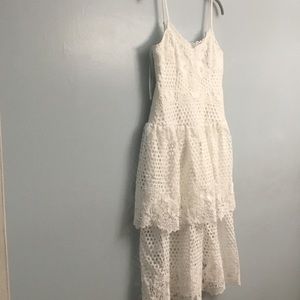 Endless rose white florals lace dress